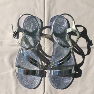 Metallic jelly Bamboo sandals
